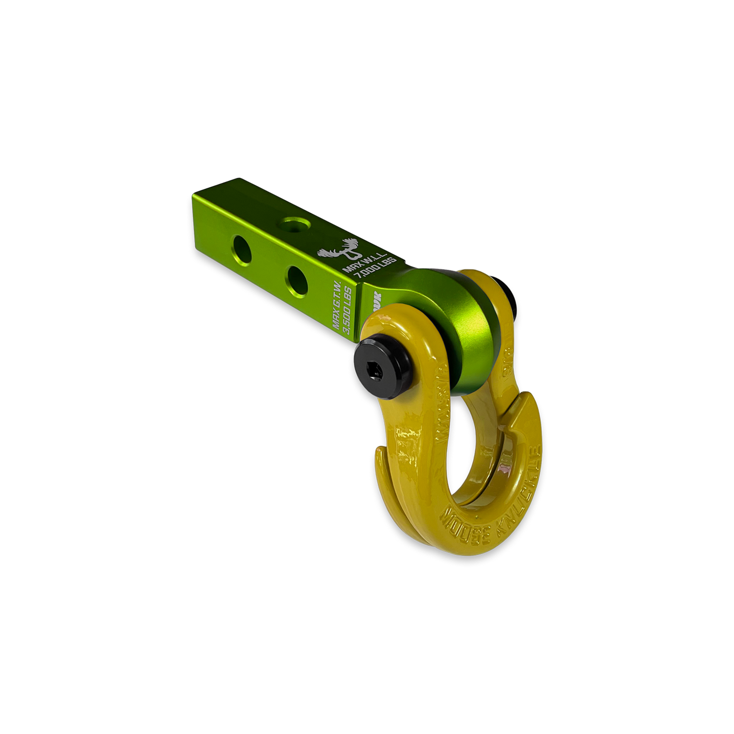 Jowl 5/8 Split Shackle and Mohawk 1.25 Receiver Combo Bean Green Moose Knuckle Offroad