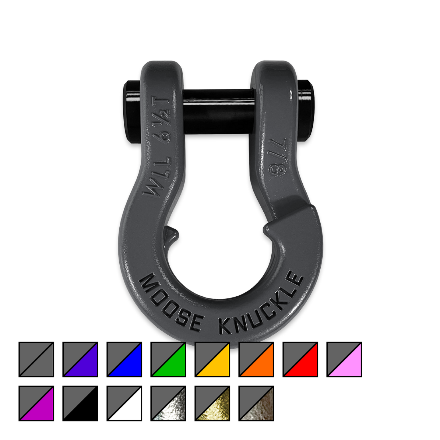 Jowl Recovery Split Shackle 7/8 Gun Gray Moose Knuckle Offroad
