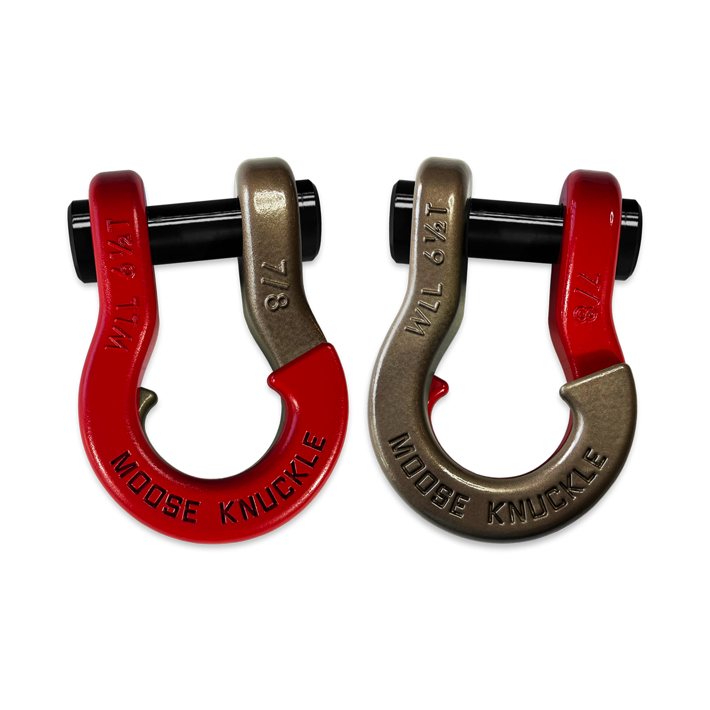 Jowl Recovery Split Shackle 7/8 Flame Red Moose Knuckle Offroad