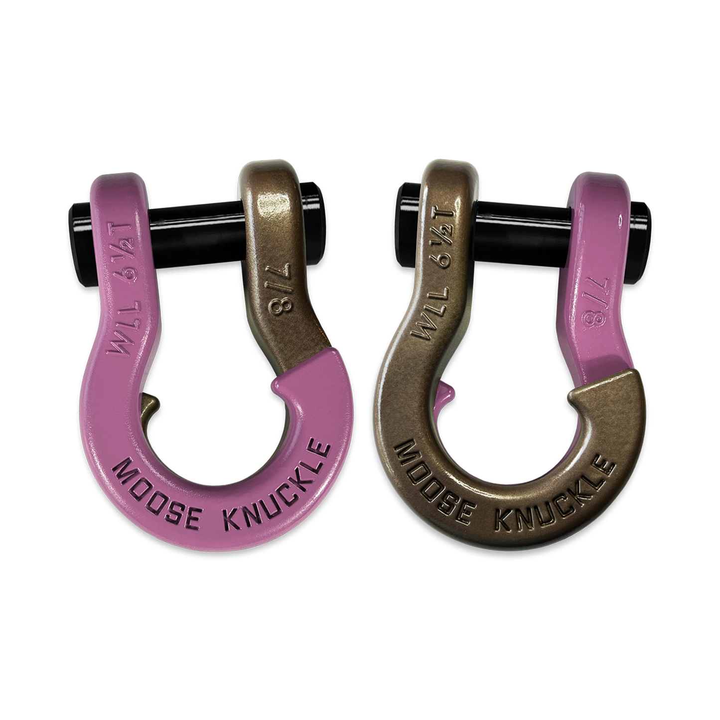 Jowl Recovery Split Shackle 7/8 Pretty Pink Moose Knuckle Offroad