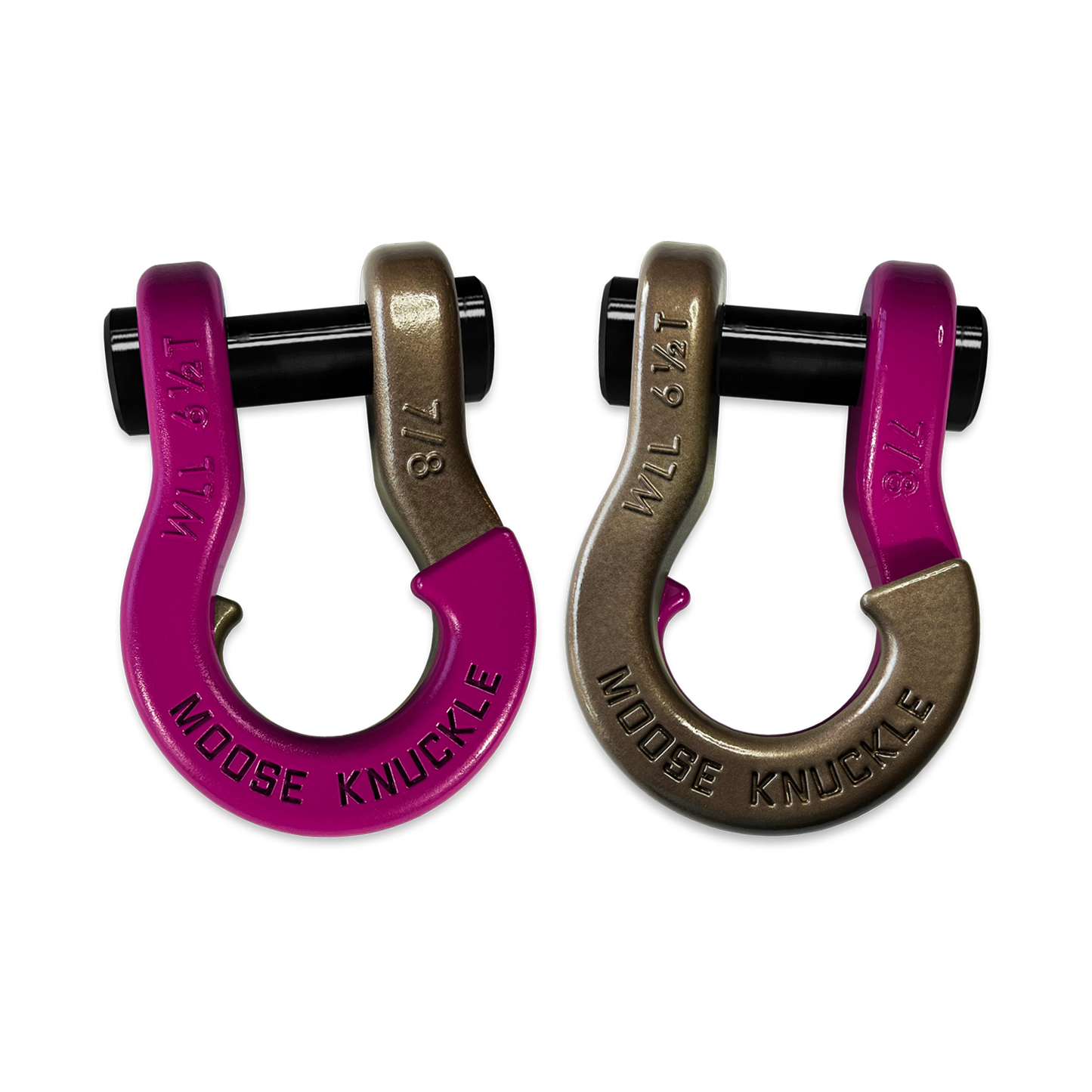 Jowl Recovery Split Shackle 7/8 Pogo Pink Moose Knuckle Offroad