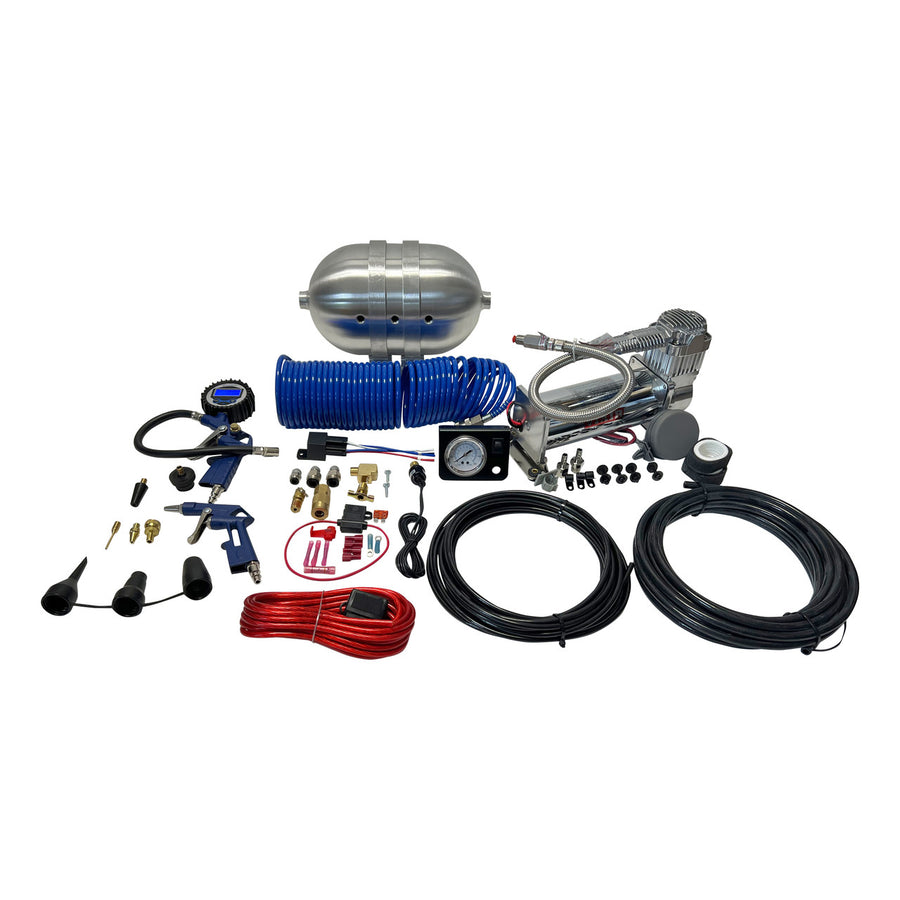 Onboard Air System 1.5 Gallon Aluminum Tank Digital Gauge VIAIR 444C Compressor