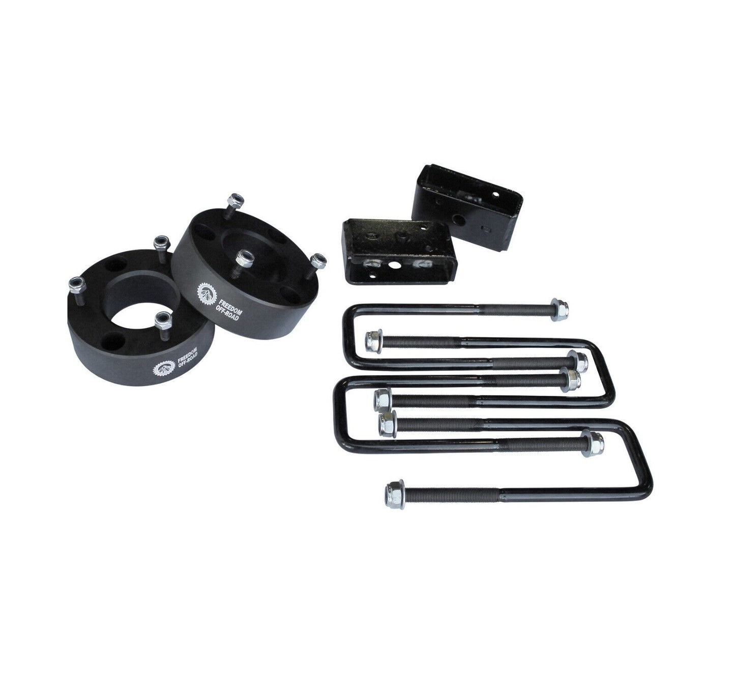 3 Inch Lift Kit Front Spacers w/ Rear Blocks, Shocks, and Control Arms 04-20 Ford F-150/06-08 Lincoln Mark LT Freedom Off-Road