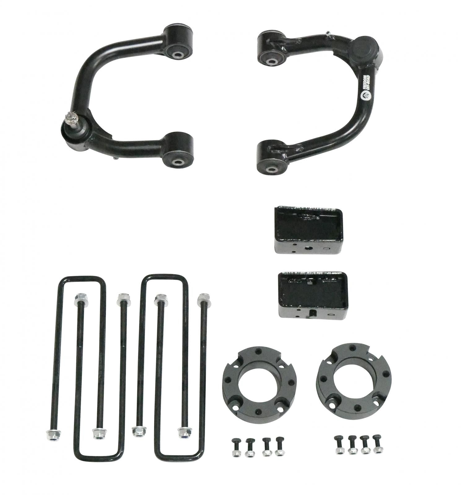 3 Inch Front Strut Spacer 3 Inch Rear Lift Blocks w/U Bolts + Lift Front Upper Control Arms 04-20 F-150 06-08 Mark LT Freedom Off-Road