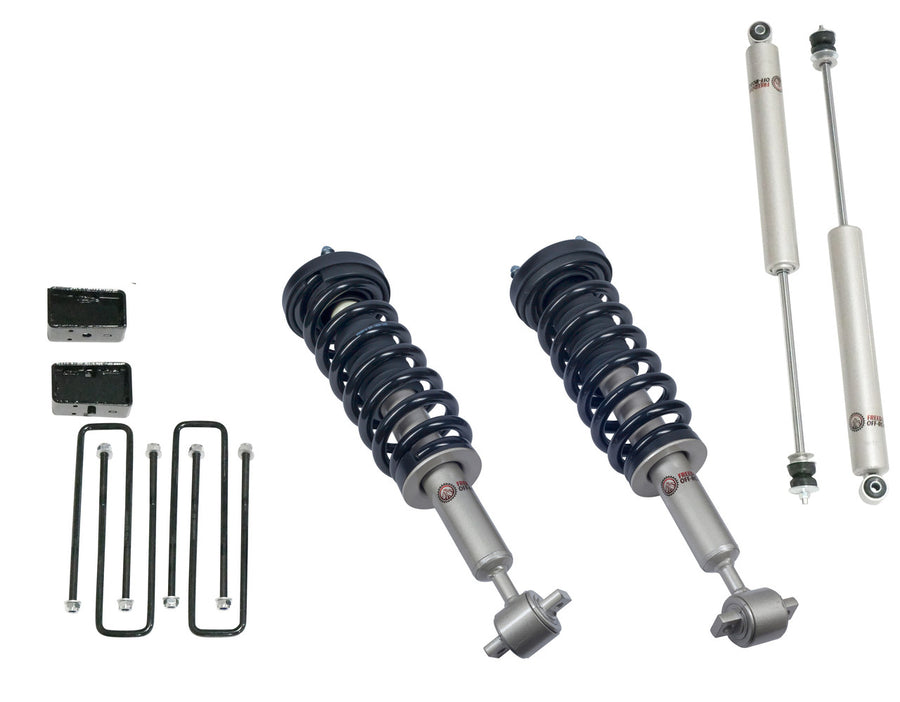 2 Inch Lift Kit Front Struts w/ Rear Blocks and Shocks 14-24 Ford F-150