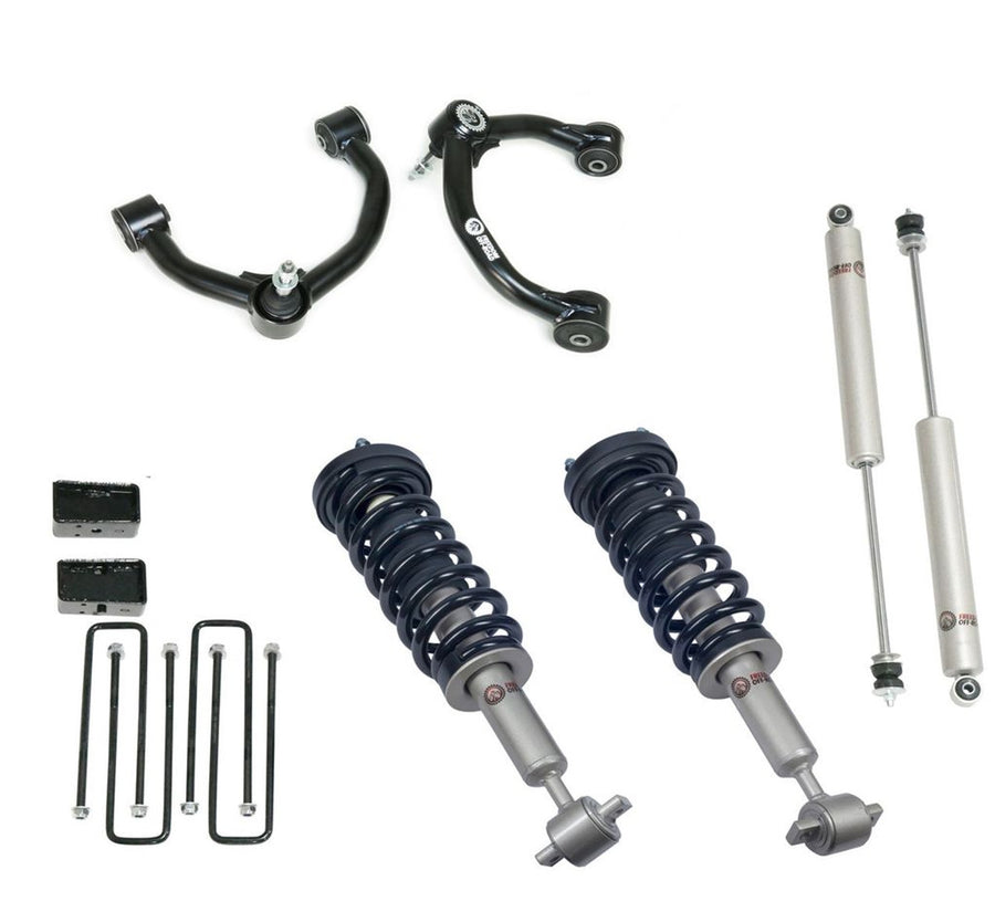 2 Inch Lift Kit Front Struts w/ Rear Blocks, Shocks, and Control Arms
