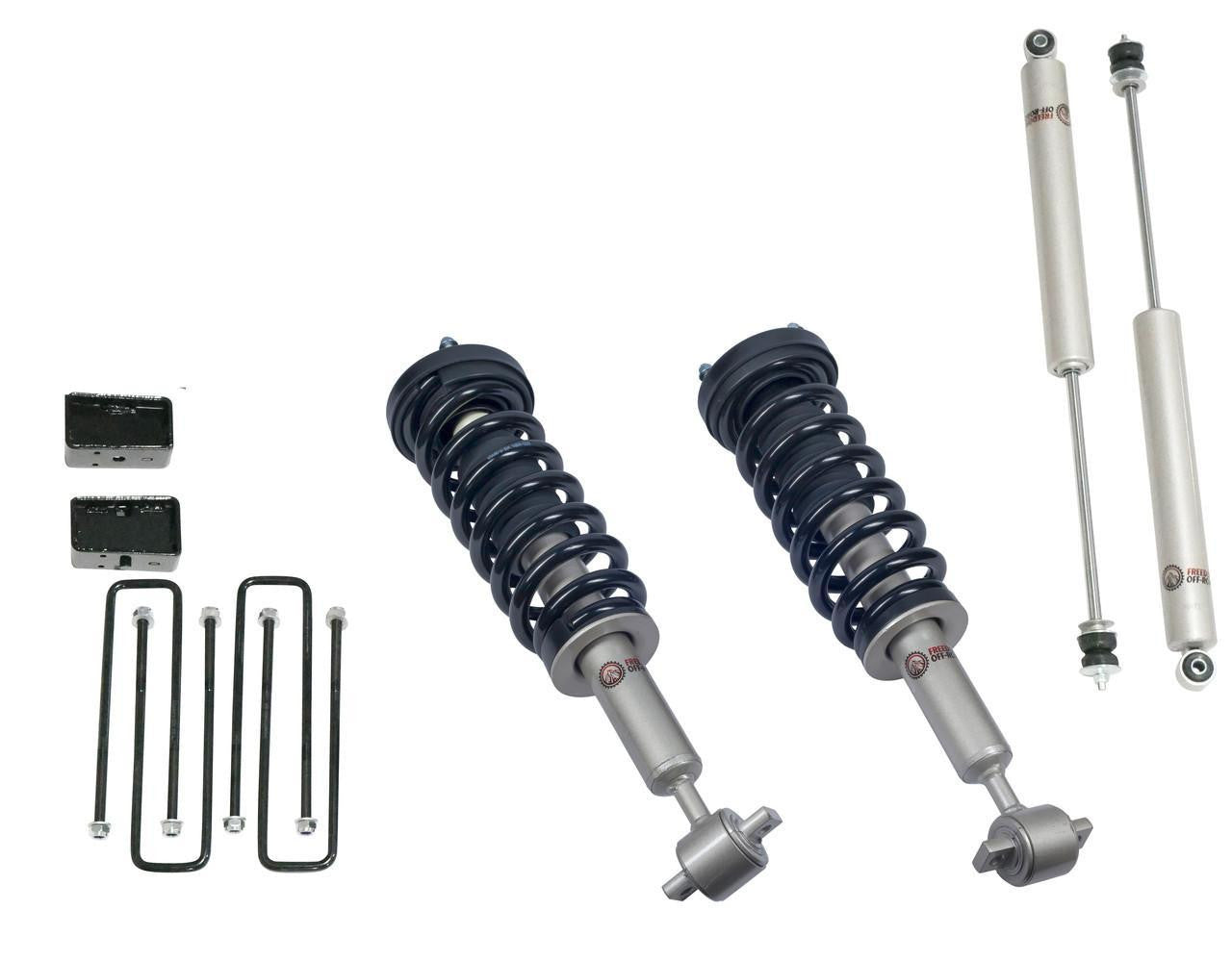 Front 3.5 Inch Lift Struts w/ Rear 3 Inch Blocks and Shocks 2014-2020 Ford F-150