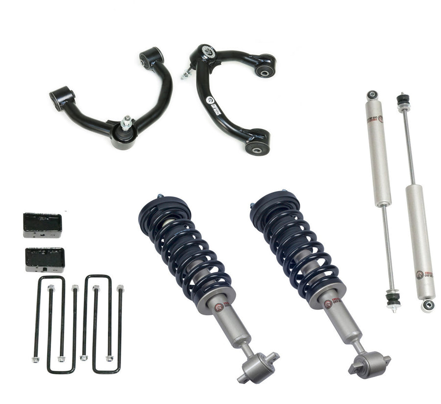 3 Inch Lift Kit Front Struts w/ Rear Blocks, Shocks, and Control Arms