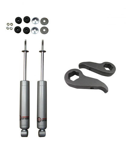 1 Inch-3 Inch Leveling Kit Torsion Keys and Front Shocks 11-19 Silverado/Sierra 2500 HD/3500 HD