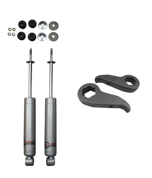 1 Inch-3 Inch Leveling Kit Torsion Keys and Front Shocks 11-19 Silverado/Sierra 2500 HD/3500 HD