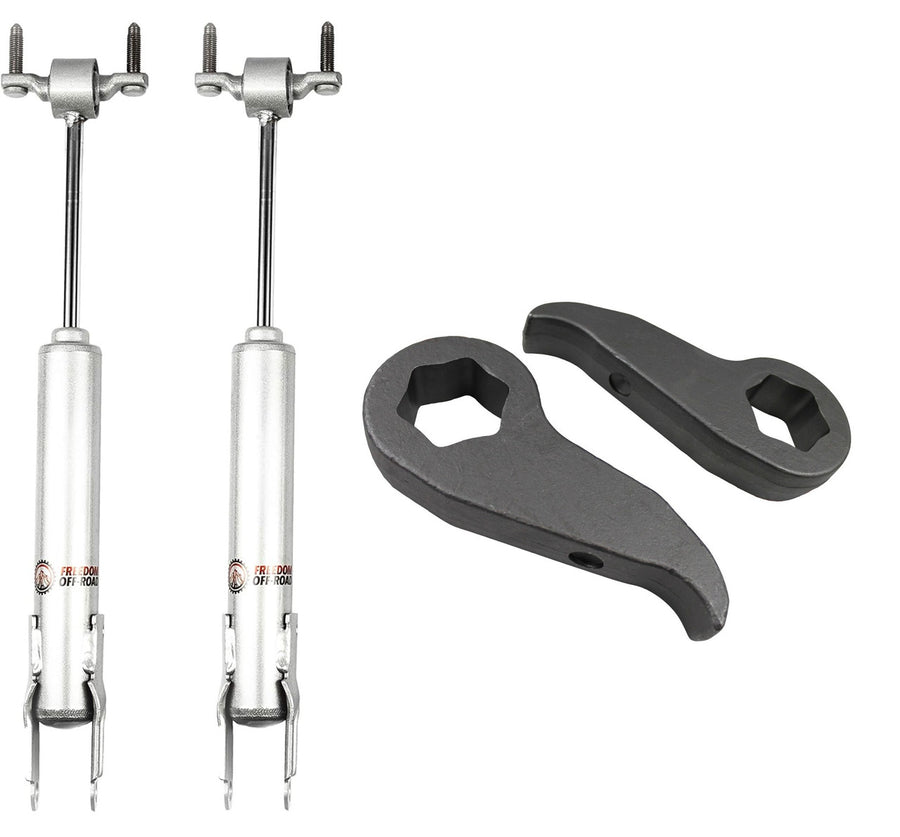 1 Inch-3 Inch Leveling Kit Torsion Keys and Front Shocks 20-Present Chevrolet/GMC 2500HD/3500HD