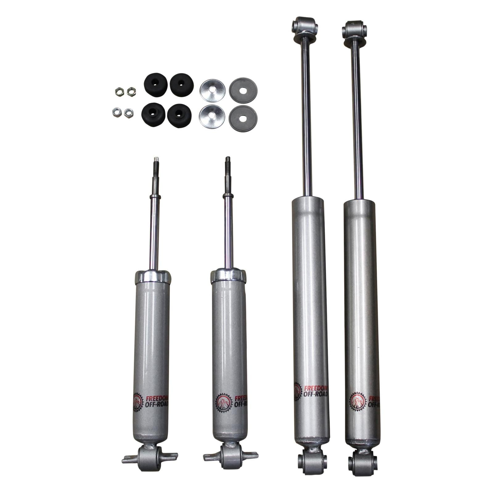 3 Inch Front 2 Inch Rear Blocks w/ U-Bolts Lift Leveling Kit with Shocks 99-06 Silverado/Sierra 1500 RWD Freedom Off-Road