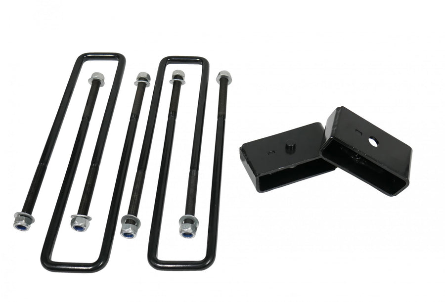 2 Inch Rear Lift Blocks w/Extended U-Bolts 11-24 Silverado/Sierra 2500 HD/3500 HD