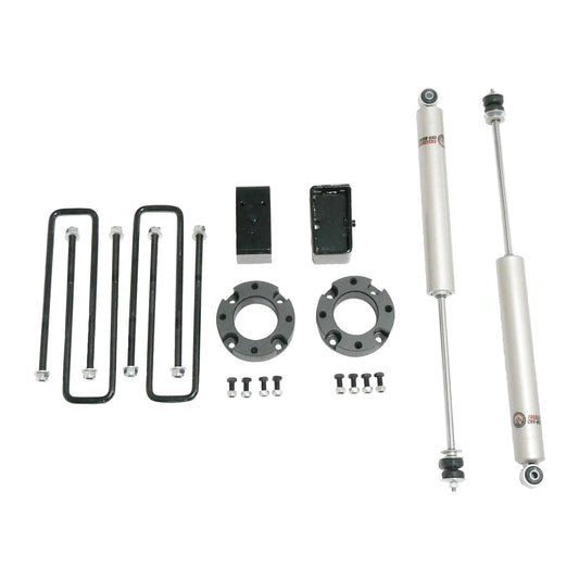 3 Inch Lift Kit Front Spacers w/ Rear Blocks and Shocks 07-18 Chevrolet Silverado 1500/07-18 GMC Sierra 1500