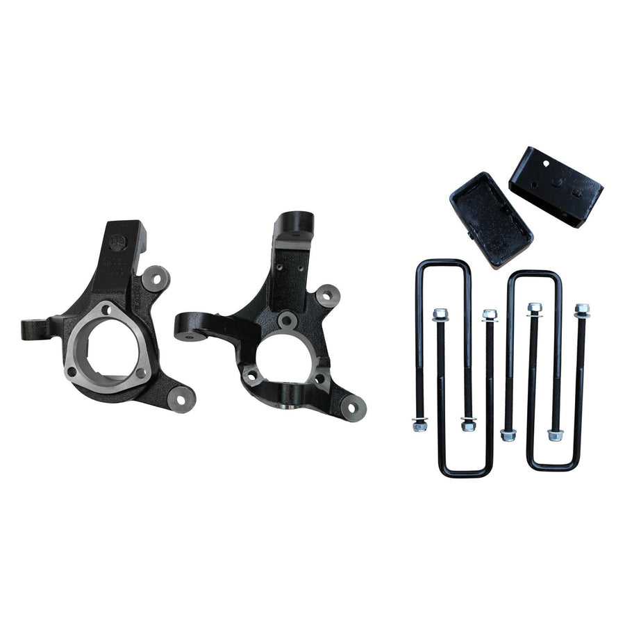 3 Inch Lift Spindles 2 Inch Rear Lift Blocks w/U Bolts 99-06 Silverado/Sierra 1500 RWD