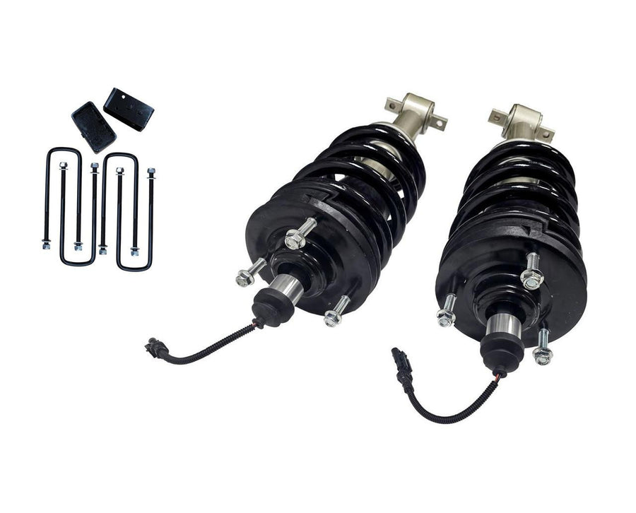 2.5 Inch Lift Mag Ride Delete Loaded Struts with Rear 2 Inch Blocks
