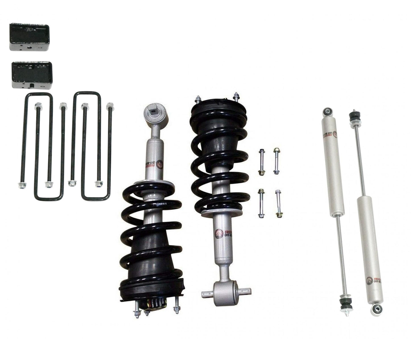 3 Inch Lift Kit w/ Front Struts, Rear Blocks, and Shocks 07-18 Chevrolet Silverado 1500/07-18 GMC Sierra 1500