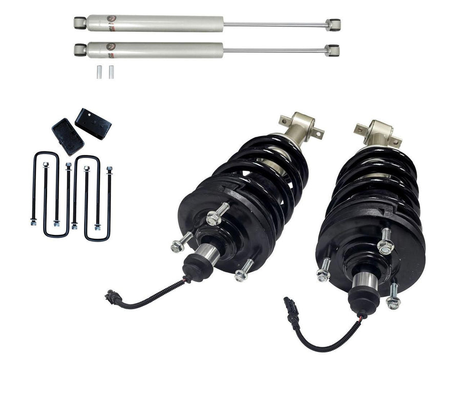 3 Inch Lift Mag Ride Delete Loaded Struts with Rear 2 Inch Blocks and Shocks