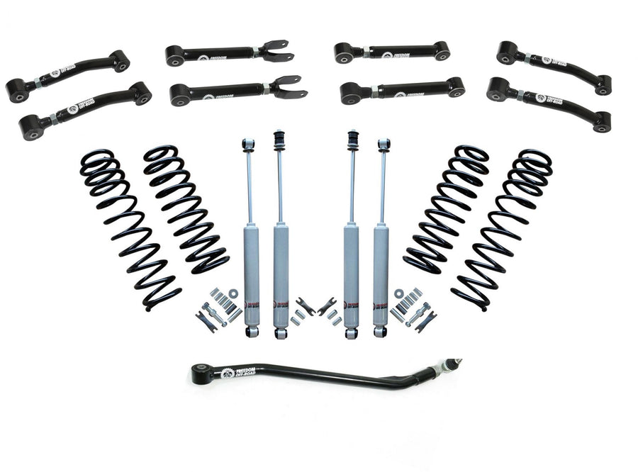 2.5 Inch Lift Kit w/ Shocks, Adjustable Control Arms, and Adjustable Front Track Bar 1997-2006 Jeep Wrangler TJ/1997-2006 Jeep LJ