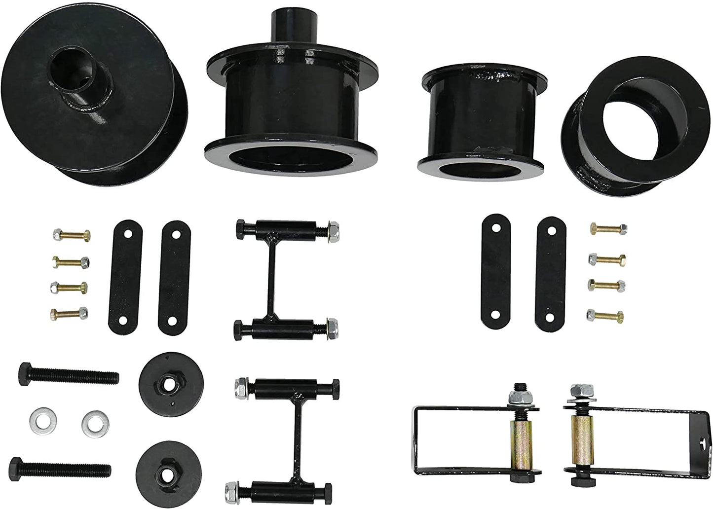 3 Inch Coil Spring Spacers Front + Rear with Shock Extenders and Brake Line Brackets 07-18 Wrangler JK