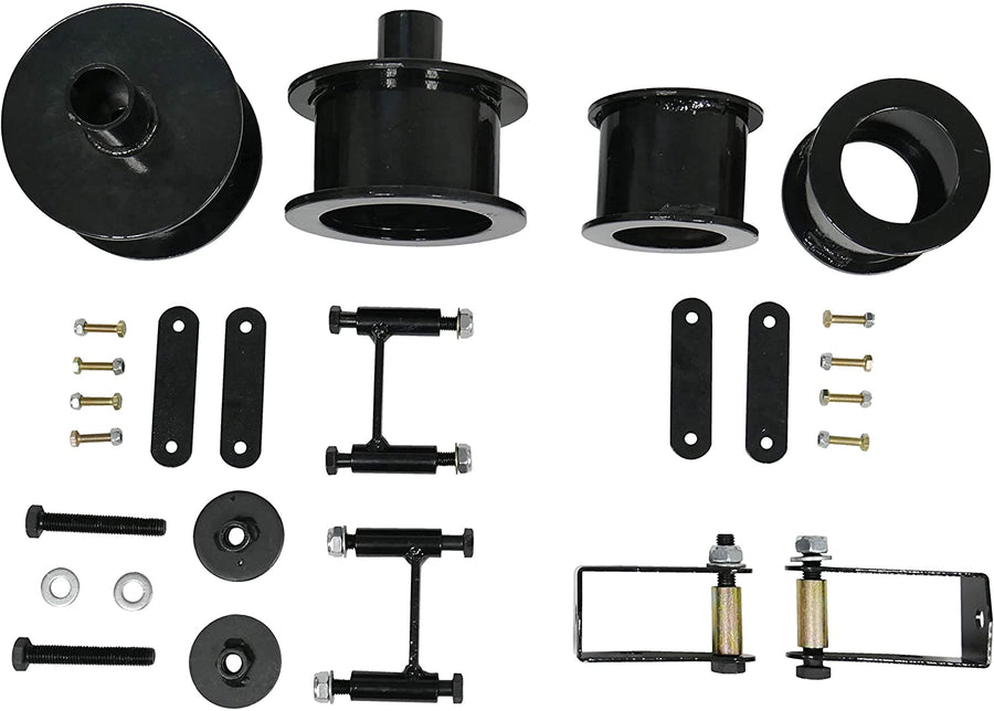 3 Inch Coil Spring Spacers Front + Rear with Shock Extenders and Brake Line Brackets 07-18 Wrangler JK