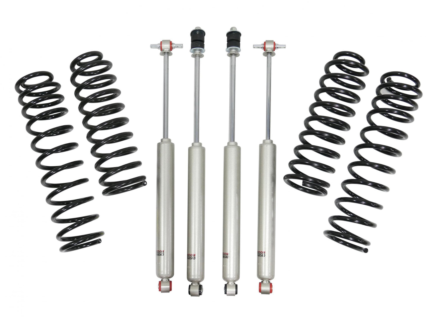 2.5 Inch Front 2.5 Inch Rear Lift Springs w/Shocks 07-18 Wrangler JK