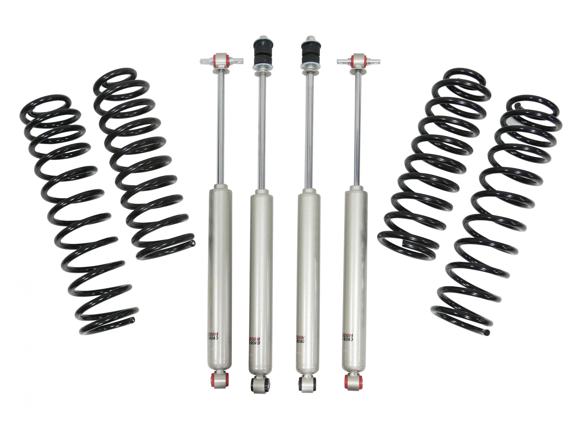 2.5 Inch Front 2.5 Inch Rear Lift Springs w/Shocks 07-18 Wrangler JK