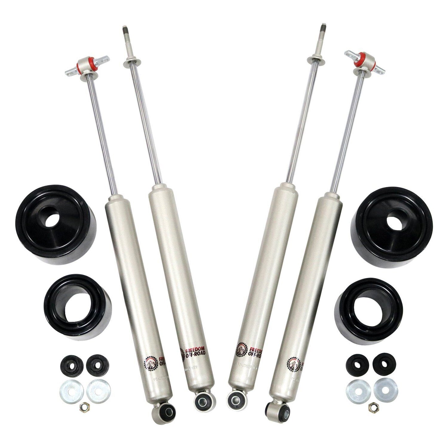 2.5 Inch Front / 2.5 Inch Rear Lift Spacers w/ Shocks 07-18 Wrangler JK
