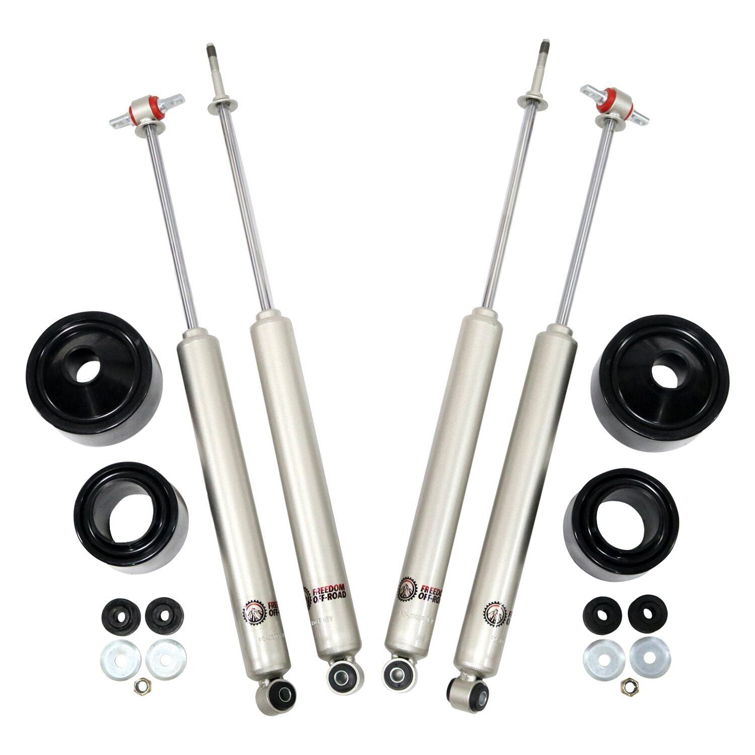 2.5 Inch Front / 2.5 Inch Rear Lift Spacers w/ Shocks 07-18 Wrangler JK