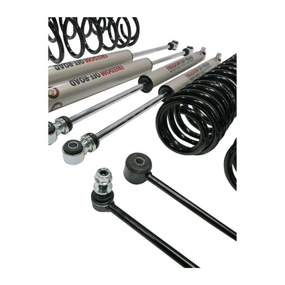 18+ Jeep JL Wrangler 4 Inch 4DR/4.5 Inch 2DR Lift w/ Coil Springs, Monotube Shocks, and Extended Sway Bar Links Freedom Off Road