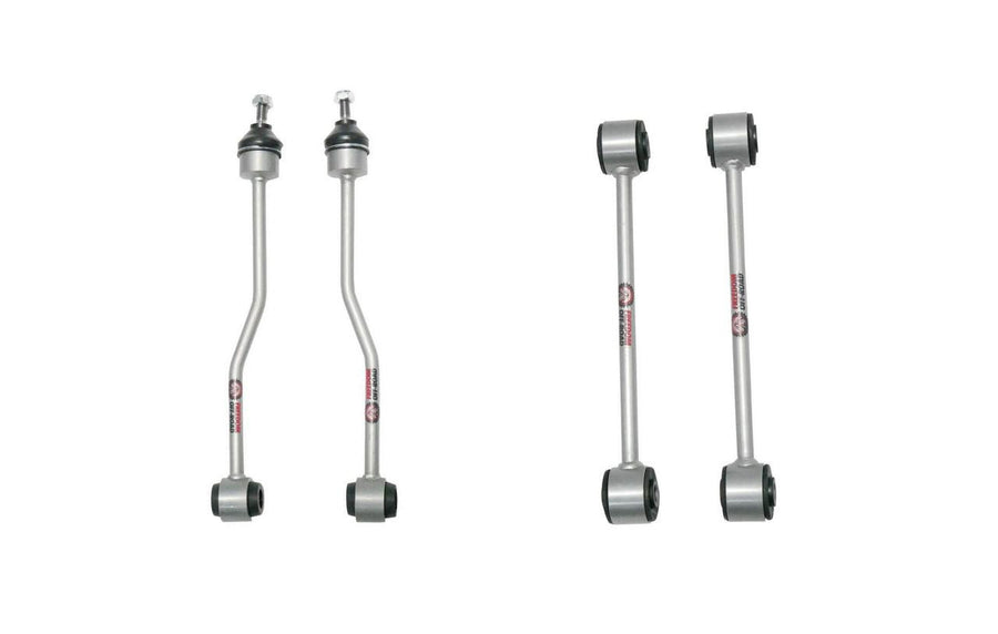 Front and Rear Extended Zinc-Nickel Sway Bar End Links for 2-4 Inch Lift 97-06 Jeep Wrangler