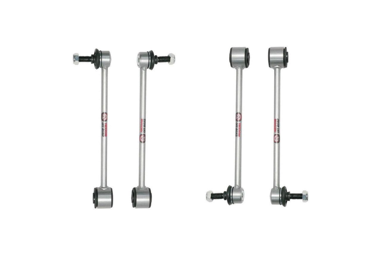 Front and Rear Extended Zinc-Nickel Sway Bar End links for 2-3.5 Inch Lift for 20-Present Jeep Gladiator JT Freedom Off-Road