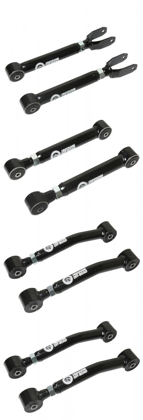 Adjustable Upper and Lower Control Arms 0-8 Inch Lift 8 pc Kit 97-06 Wrangler TJ