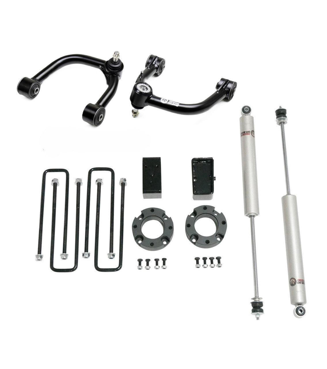 3 Inch Lift Kit Front Spacers w/ Rear Blocks, Shocks, and Control Arms 05-23 Toyota Tacoma