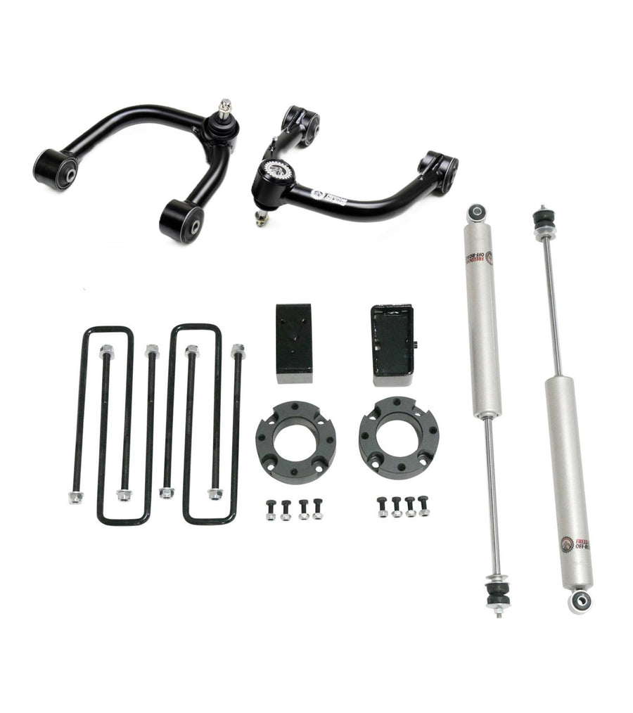 3 Inch Lift Kit Front Spacers w/ Rear Blocks, Shocks, and Control Arms 05-23 Toyota Tacoma
