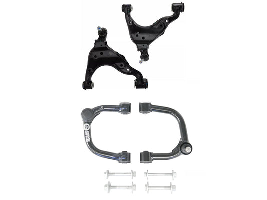 Front Upper and Lower Control Arms w/ Cam Bolts for 2-4 Inch Lift 2016-2023 Toyota Tacoma