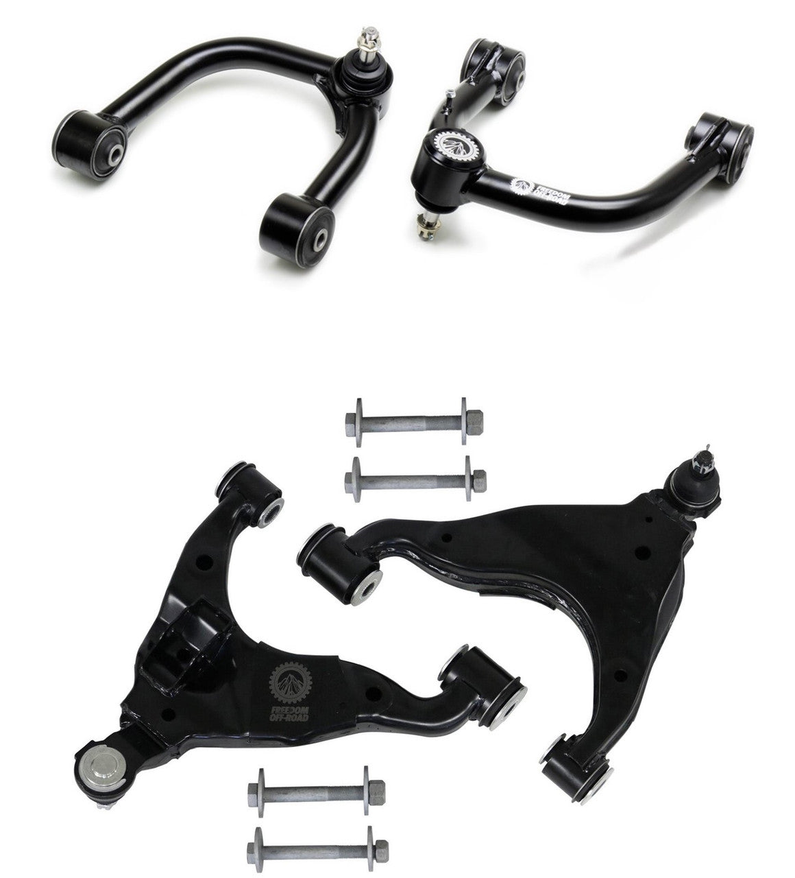 Front Upper and Lower Control Arms for 2-4 Inch Lift 03-09 4Runner 03-10 FJ Cruiser 03-09 GX470
