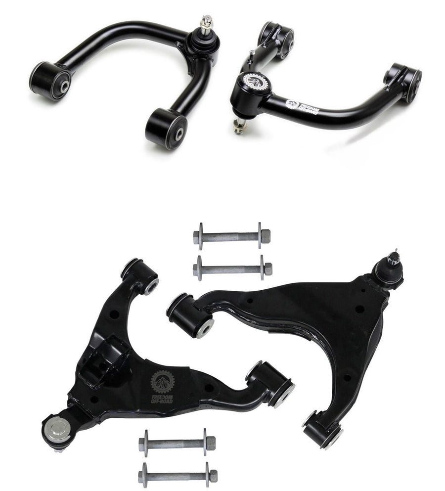 Front Upper and Lower Control Arms for 2-4 Inch Lift 03-09 4Runner 03-10 FJ Cruiser 03-09 GX470