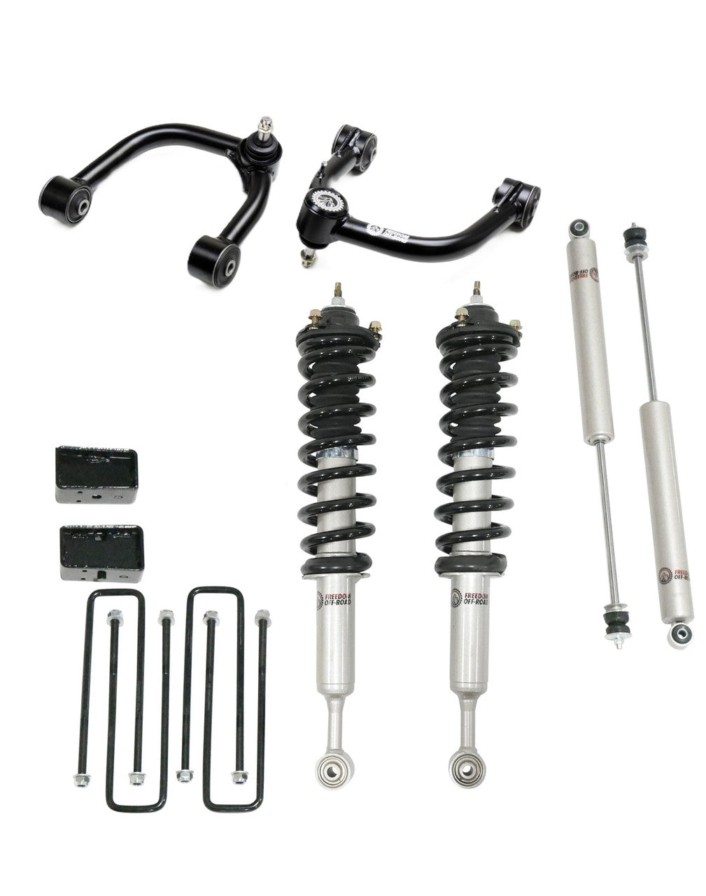 3 Inch Lift Kit Front Struts w/ Rear Blocks, Shocks, and Control Arms 05-23 Toyota Tacoma