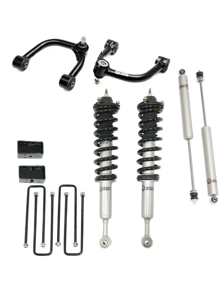 3 Inch Lift Kit Front Struts w/ Rear Blocks, Shocks, and Control Arms 05-23 Toyota Tacoma