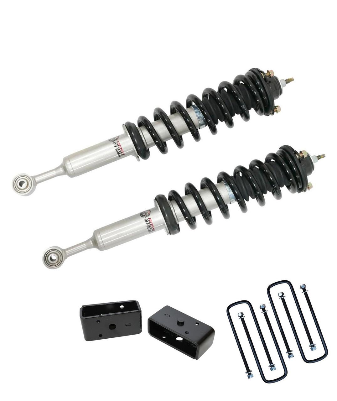Front 2 Inch Lift Struts w/ Rear 2 Inch Blocks 2005-2023 Toyota Tacoma