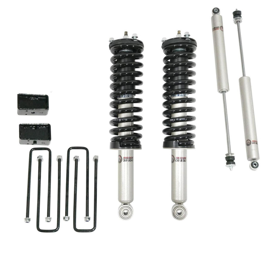 Front 2 Inch Lift Struts w/ Rear 2 Inch Blocks and Shocks 2000-2006 Toyota Tundra