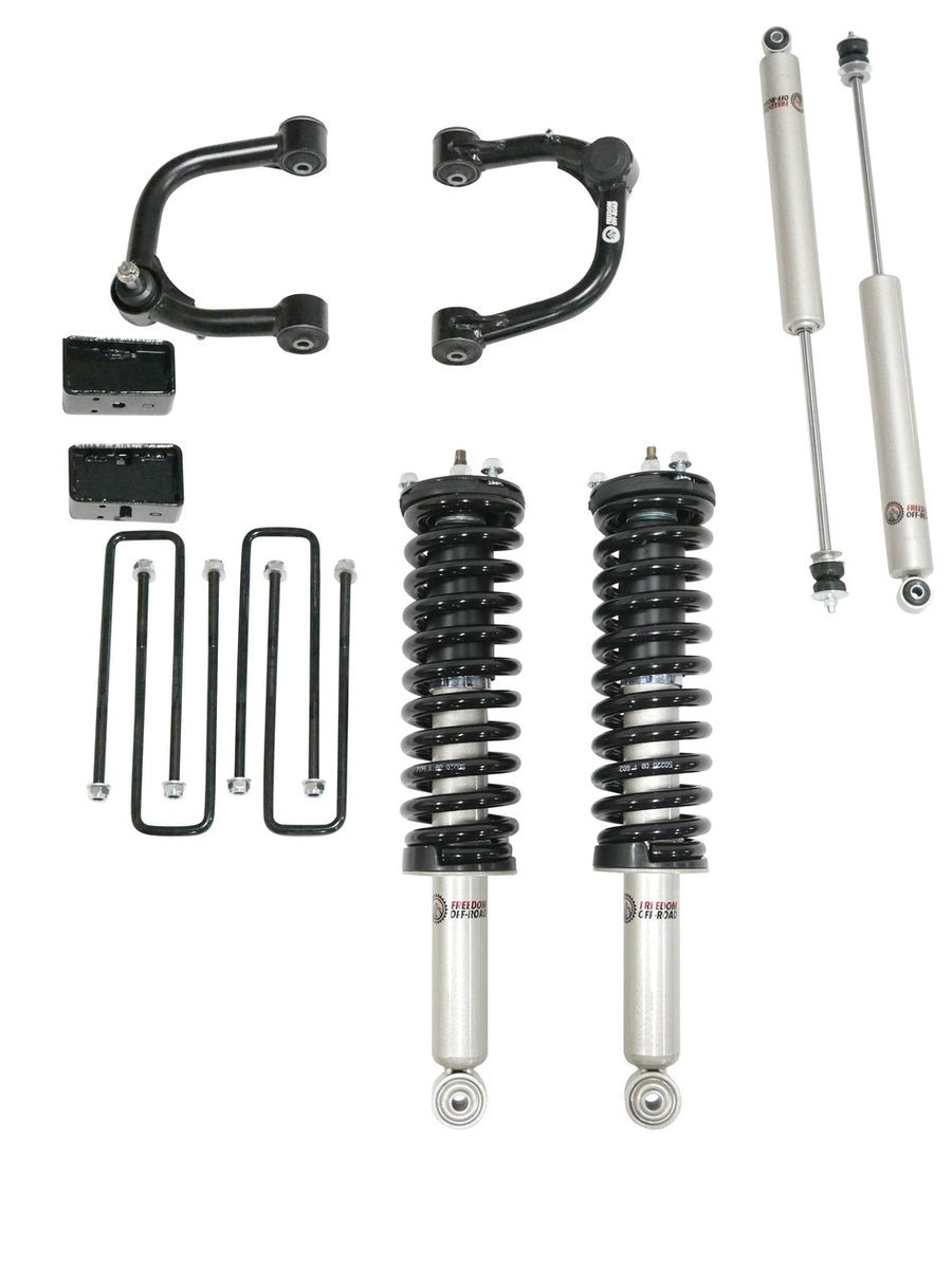 3 Inch Lift Kit Front Struts w/ Rear Blocks, Shocks, and Control Arms for 00-06 Tundra