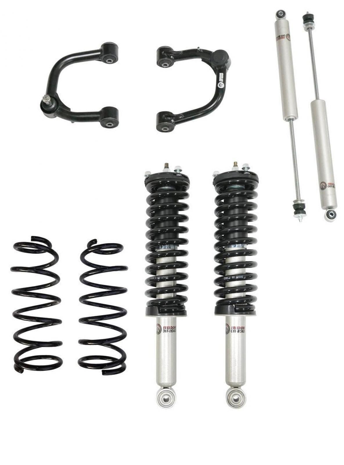 Front 3.5 Inch Lift Struts w/ Rear 3 Inch Lift Springs, Shocks, and Front Upper Control Arms 1996-2002 Toyota 4Runner