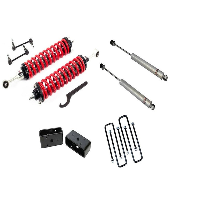 2.5-5 Inch Adjustable Coilovers 3 Inch Rear Blocks w/U Bolts and Shocks 05-23 Tacoma