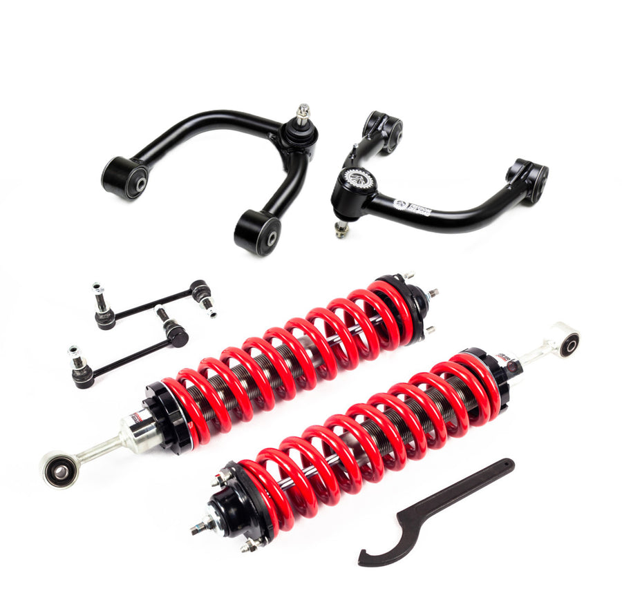 2.5-5 Inch Coilovers and Front Upper Control Arms 05-23 Tacoma