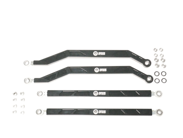 High Clearance Heavy Duty Radius Rod Set (4) 14-16 Polaris RZR - Black