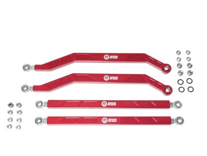 High Clearance Heavy Duty Radius Rod Set (4) 14-16 Polaris RZR - Red