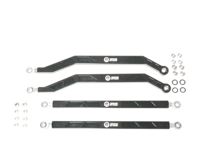 High Clearance Heavy Duty Radius Rod Set (4) 17-24 Polaris RZR - Black
