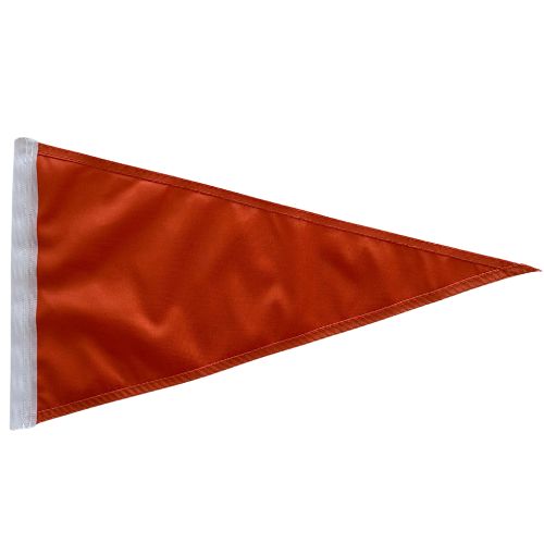 Orange Pennant Triangle Pocket Whip Flag For 1/4" & 5/16" Whips